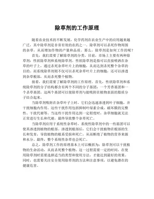 除草剂的工作原理