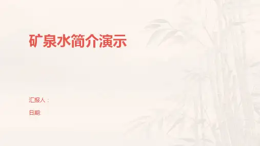 矿泉水简介演示