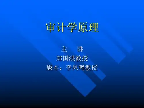 审计学原理__教案