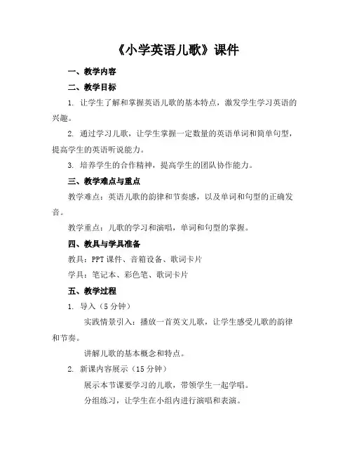 《小学英语儿歌》课件
