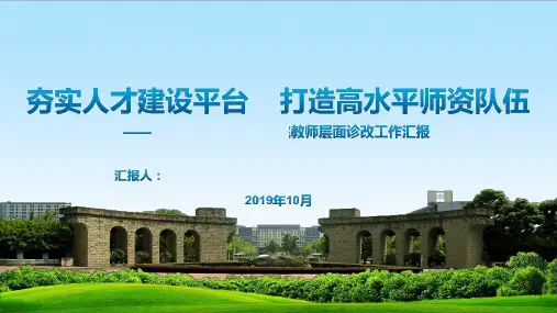 教师层面诊改汇报PPT