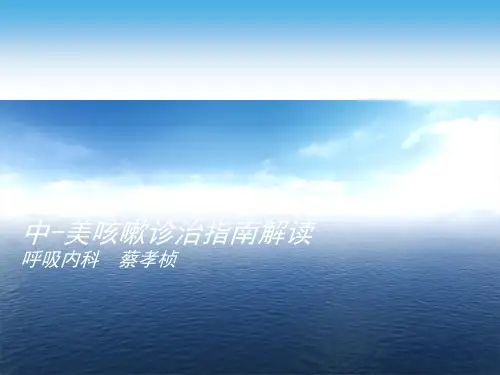 中美咳嗽指南精解