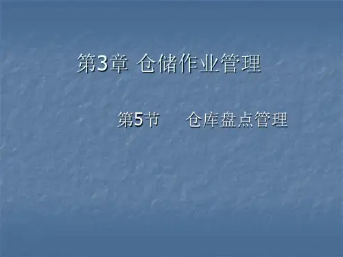 第3章 仓储作业管理B