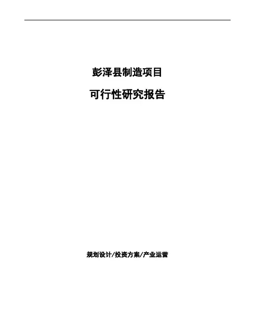 彭泽县如何编写项目可行性研究报告