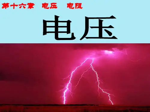 人教版 九年级全一册物理   第1节 电压 课件 
