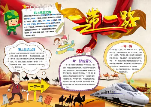 【word小报模板】：一带一路丝绸之路小报手抄报Word模板