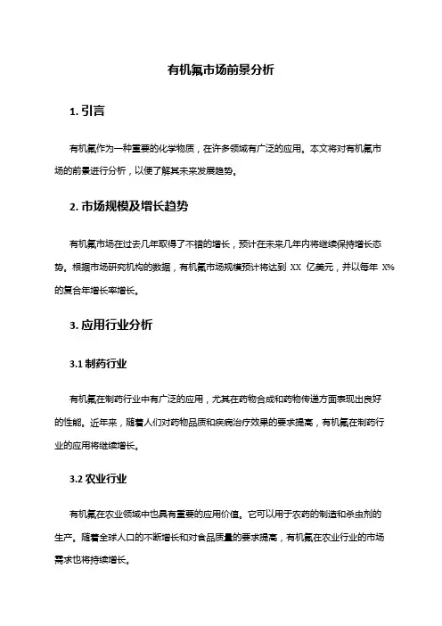 2024年有机氟市场前景分析