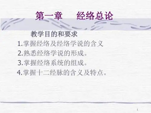 经络腧穴学总论ppt课件