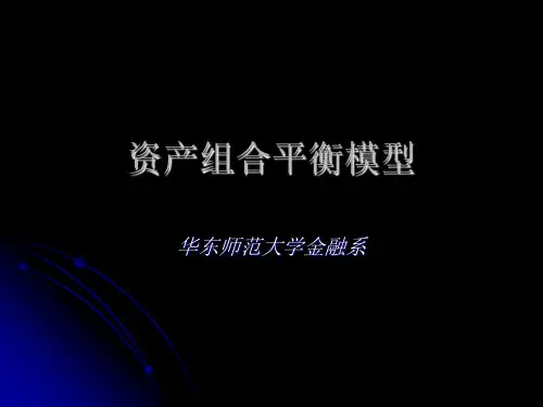 资产组合均衡模型