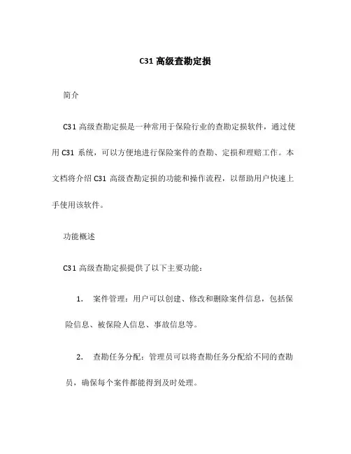 C31高级查勘定损