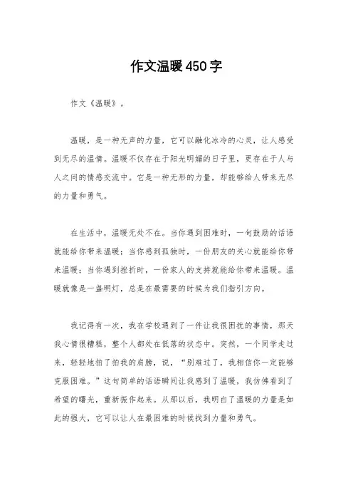 作文温暖450字