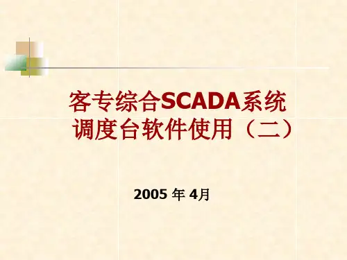 (1)客专综合SCADA系统调度台软件使用讲述
