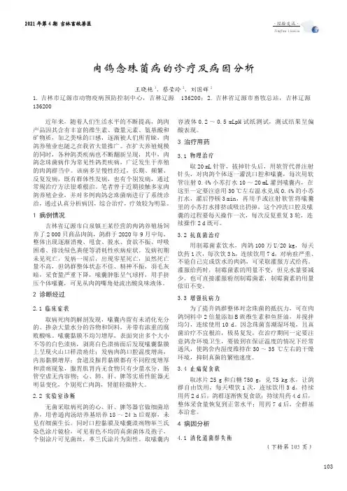 肉鸽念珠菌病的诊疗及病因分析