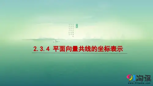 课件6：2.3.4 平面向量共线的坐标表示