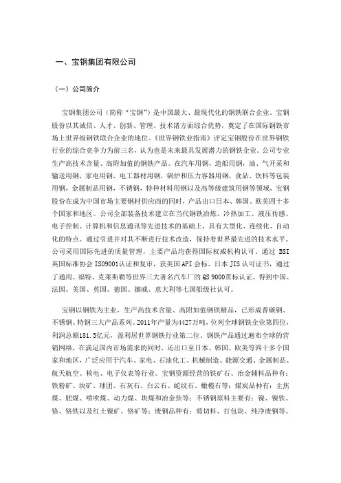 宝钢的营销渠道分析综述