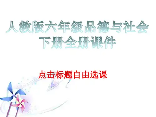 人教版六年级品德与社会下册全册课件