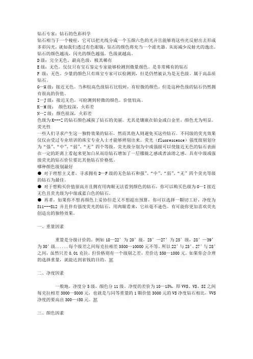 钻石的简单鉴定摘要