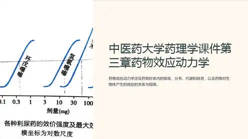 中医药大学药理学课件第三章药物效应动力学