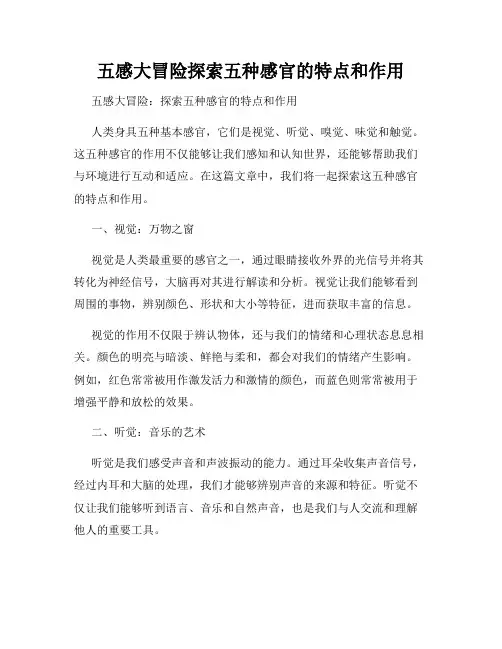 五感大冒险探索五种感官的特点和作用