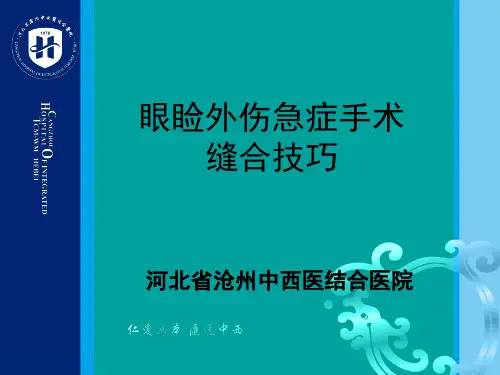 眼睑外伤手术缝合技巧