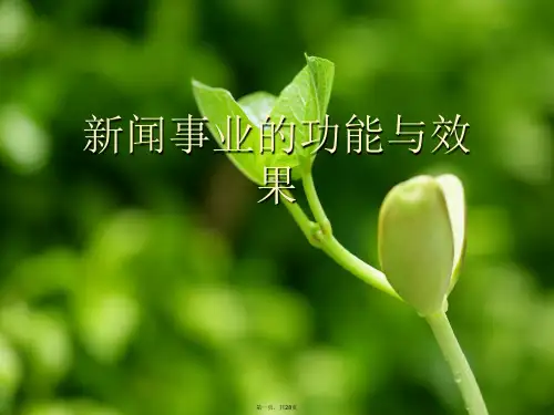 新闻事业的功能与效果
