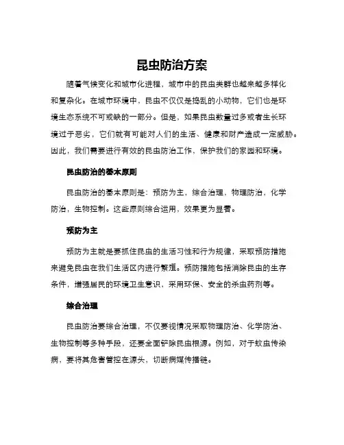 昆虫防治方案