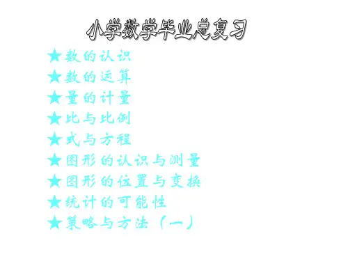 小学六年级下册数学回顾整理总复习教学课件(1)