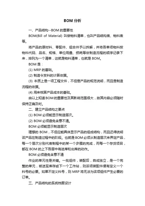 BOM分析