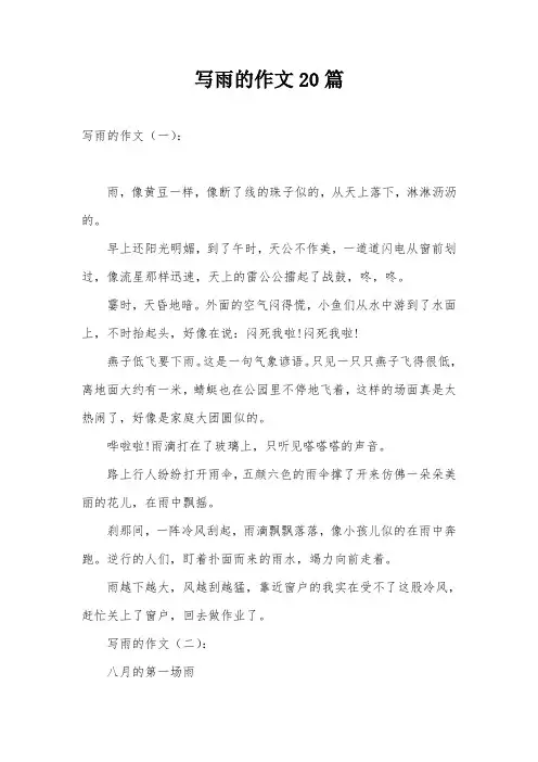 写雨的作文20篇