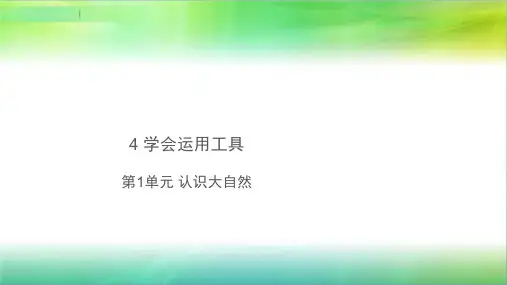 粤教粤科版小学科学一年级上册科学【教学课件】《4 学会运用工具》