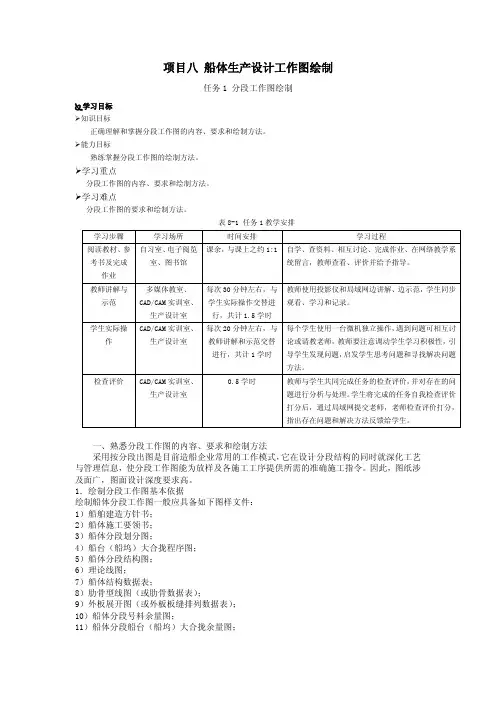 项目八船体生产设计工作图绘制教材(精)