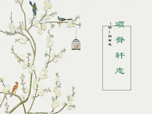 《项脊轩志》优秀课件
