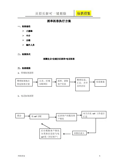 派单拓客执行方案(技术研究)