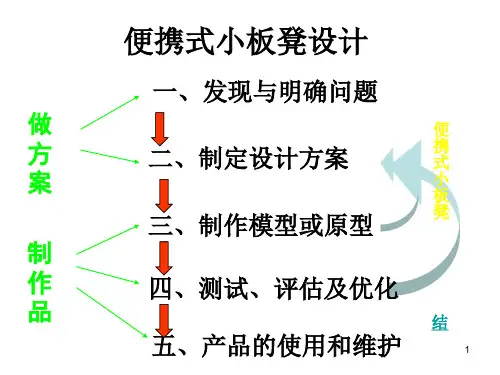 便携式小板凳设计ppt课件