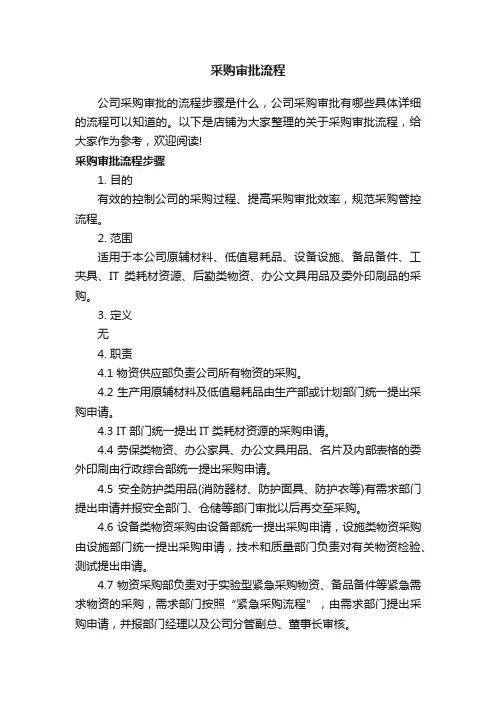 采购审批流程