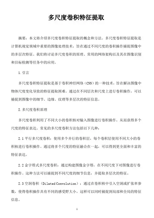 多尺度卷积特征提取
