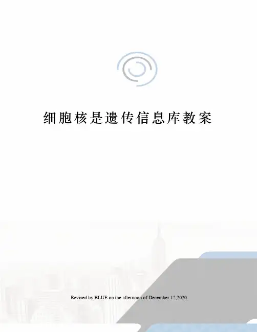 细胞核是遗传信息库教案
