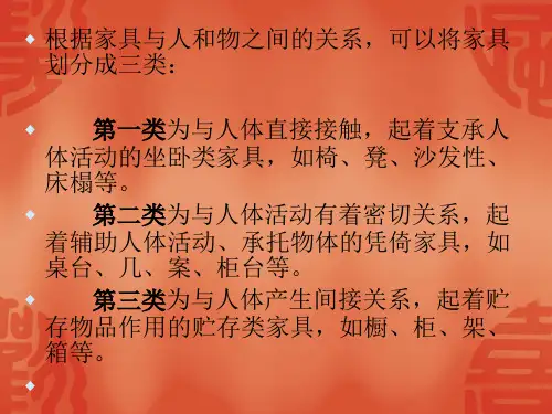 人体工程学与家具功能设计-PPT课件