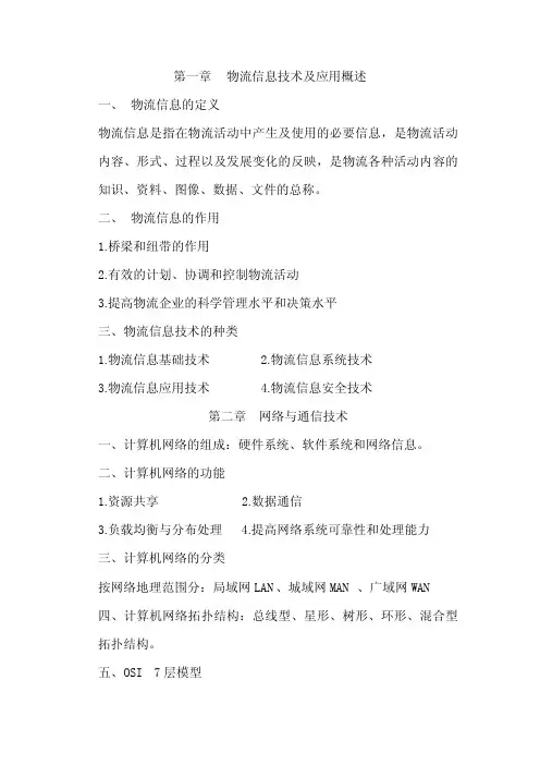 物流信息技术及应用概述