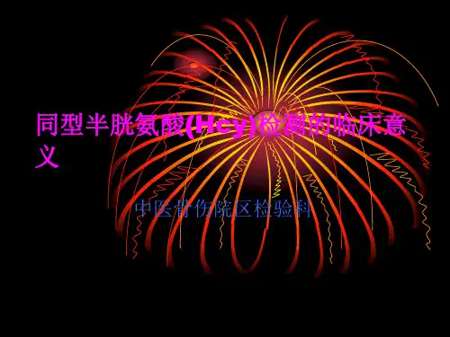 同型半胱氨酸Hcy检测的临床意义ppt课件