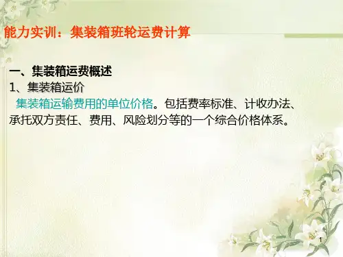 能力实训：集装箱班轮运费计算