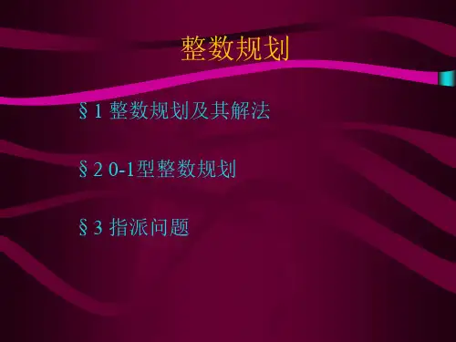 整数规划
