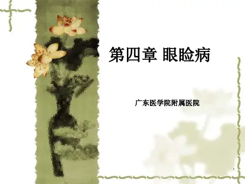 【眼科 专家课件】第四章 眼睑病、泪器病