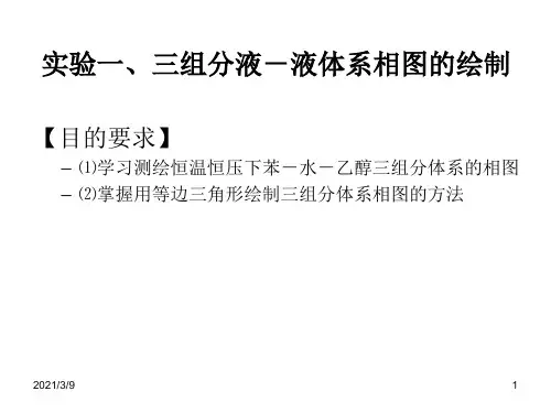 实验一、三组分液-液体系相图的绘制