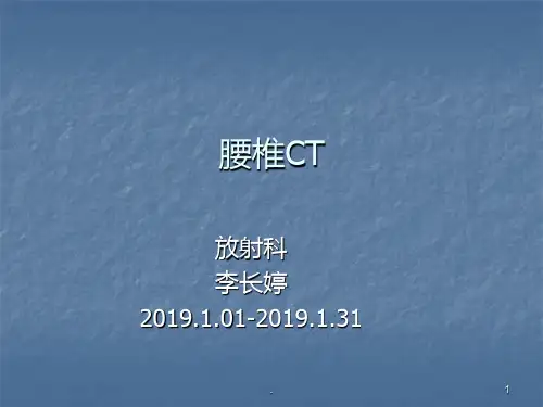 腰椎ct PPT课件