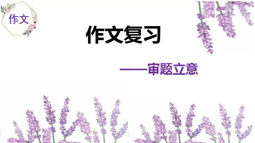 2025届高考语文作文复习：审题立意课件(共32张PPT).ppt