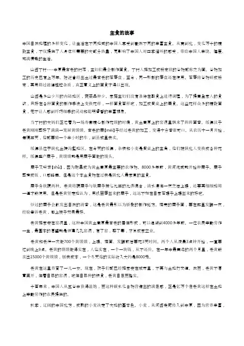 舌尖上的中国——主食的故事