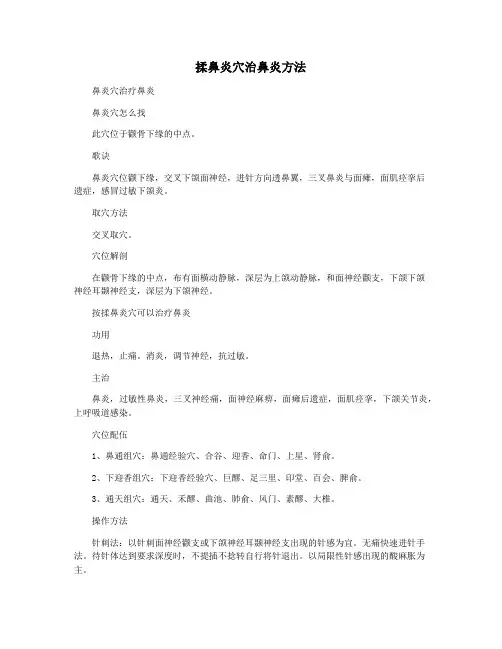 揉鼻炎穴治鼻炎方法