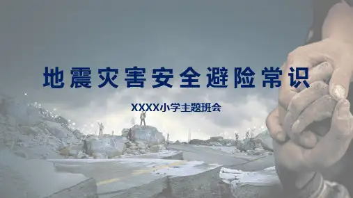 防震灾害安全避险主题班会PPT教学讲解课件