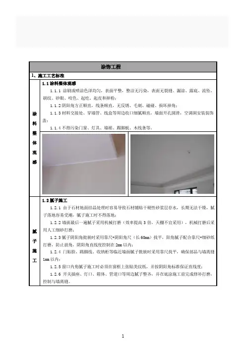 涂饰工程标准做法